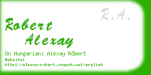 robert alexay business card